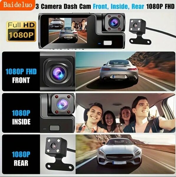 Baideluo HD front camera 1080P& Built-in camera 480P& Rear