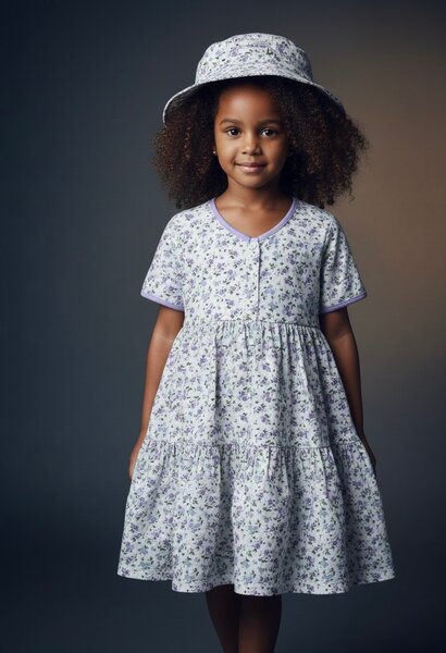 Robe Fille Fleurie Été