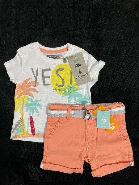 Ensemble été garçon coloré