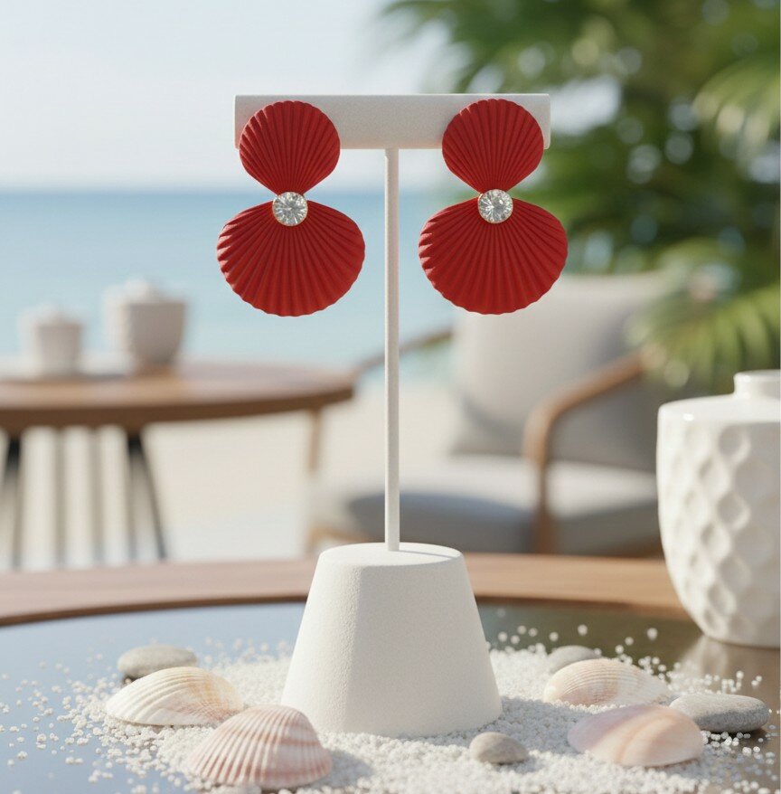 Boucles d'oreilles florales colorées