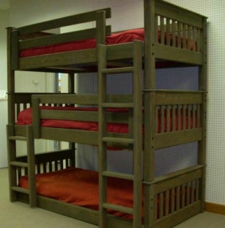 Lit superposé en bois massif