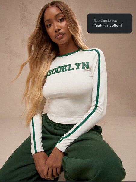 Brooklyn Print Long Sleeve Tee