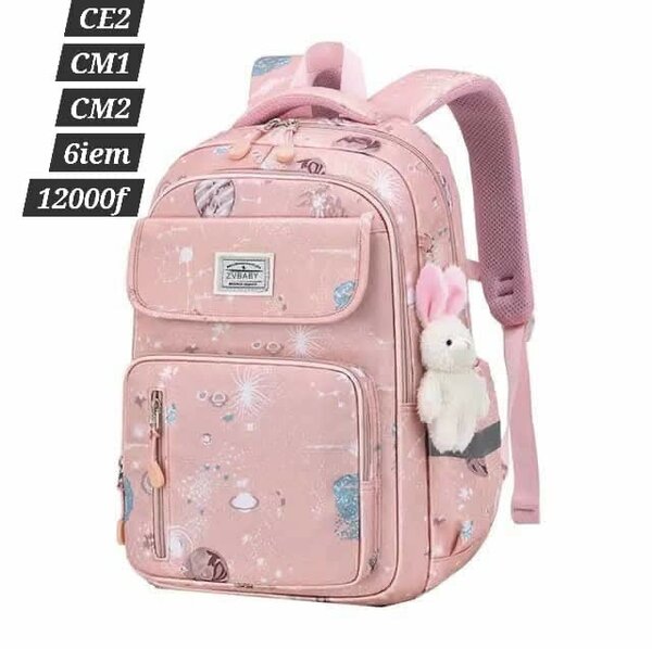 Sac à dos scolaire rose