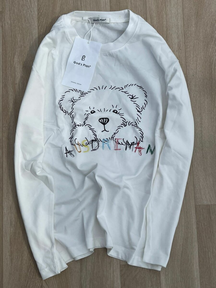 Pull en coton motif ours