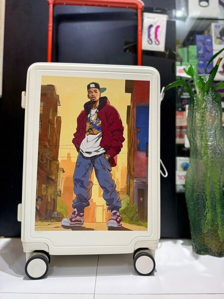 Valise à roulettes graphique moderne