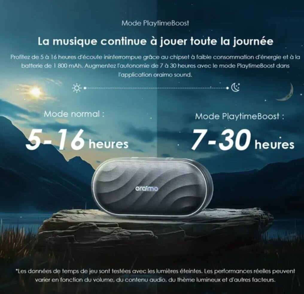 Oraimo SpaceBox Enceinte Bluetooth Bass Percutante - Poste