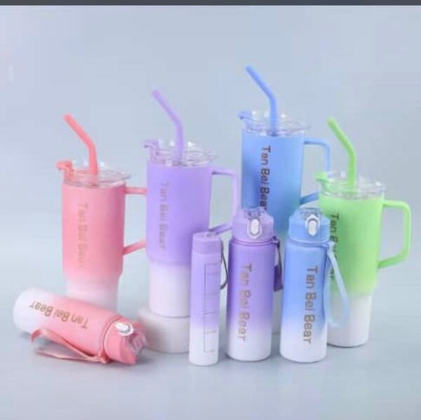 Gourde 3 en 1 avec Paille