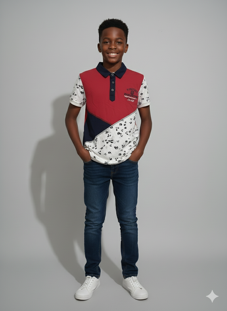 Polo garçon coloré 10 à 13 ans