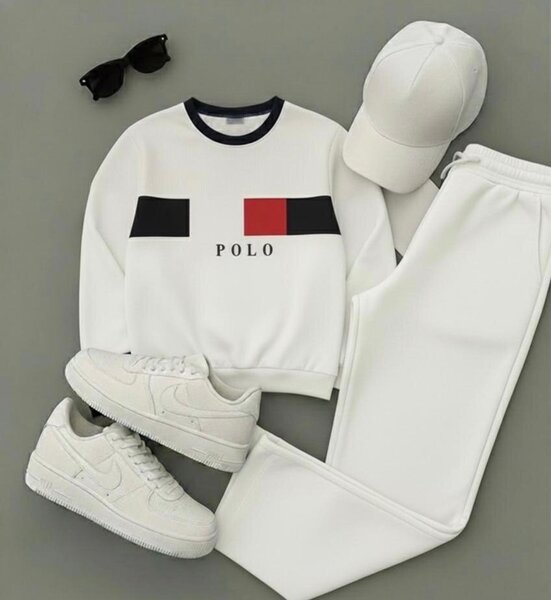 Ensemble survêtement blanc POLO pour homme
