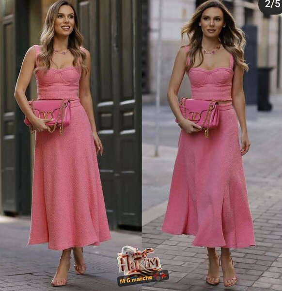 Ensemble rose élégante