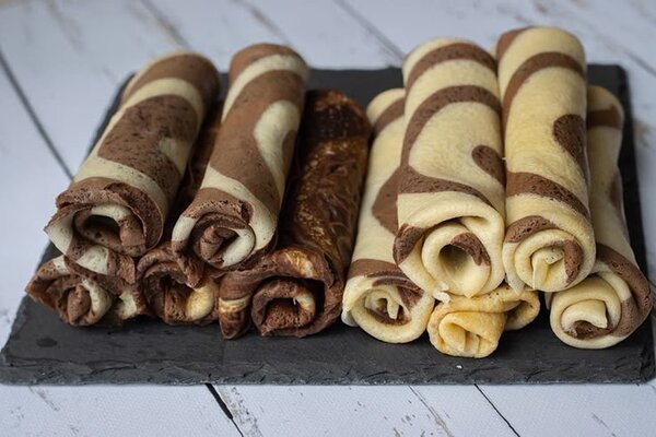 6xCrêpes marbrées au Nutella