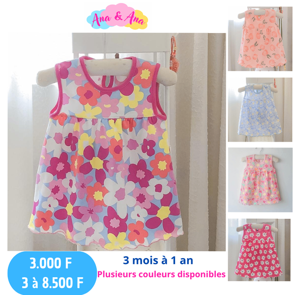 Robe bébé été motifs -3 à 8500