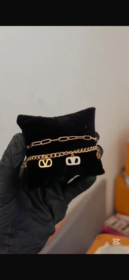 Bracelets or avec pendentifs