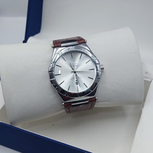Men Omega leather watch