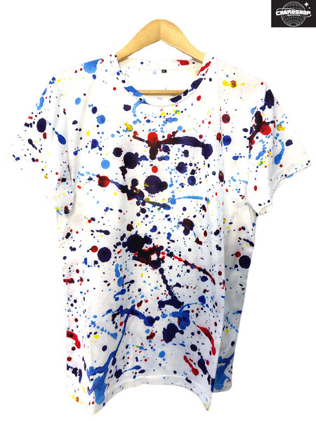 T-shirt blanche éclaboussée