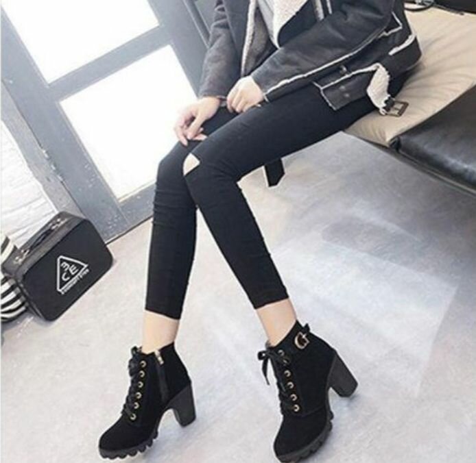 Bottines à talons noires