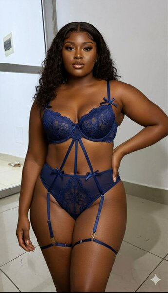 Ensemble lingerie bleu