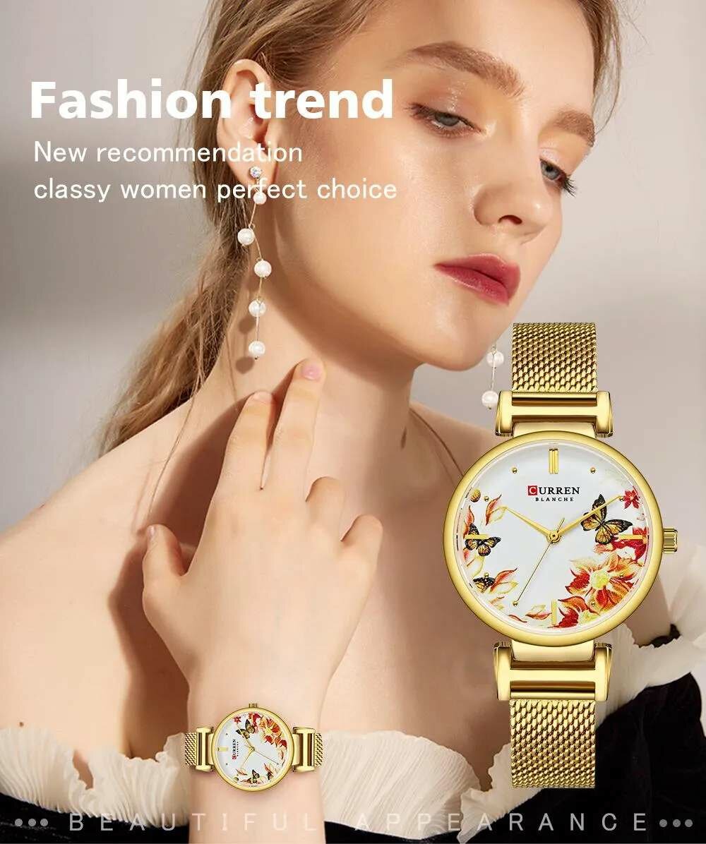 Montre Femme Dorée Élégante