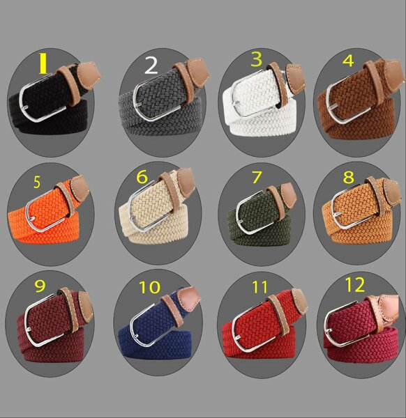 Ceinture tressée élastique