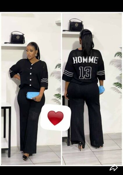 Ensemble décontracté noir femme