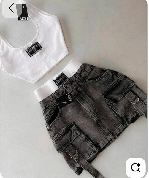 Combinaison Short en Jean pour Femme MOLI