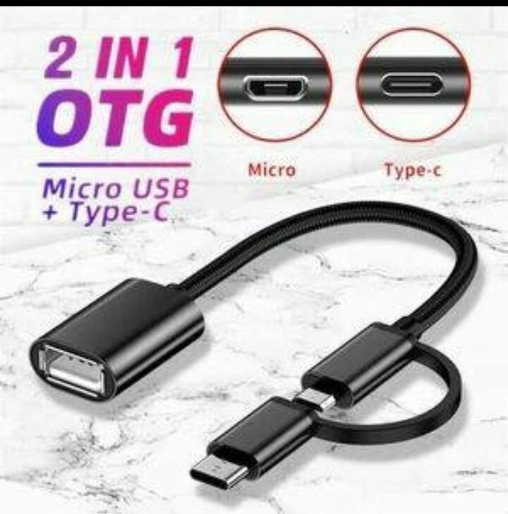 Adaptateur OTG 2 en 1 USB-C et Micro USB
