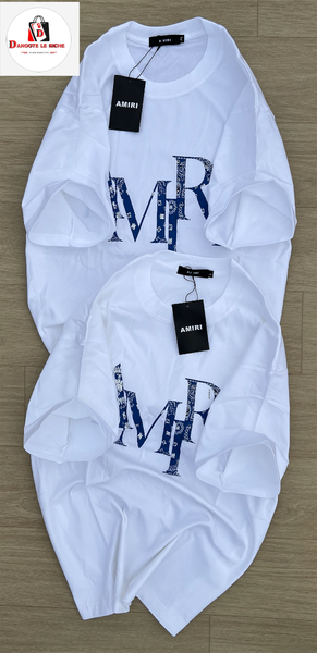 T-shirt blanc imprimé AMR