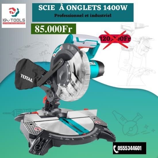 Scie à onglets 1400W professionnelle