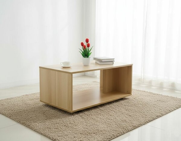 Table basse moderne sur roulettes