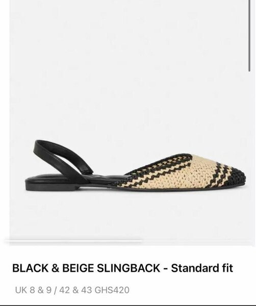 Primark Black & Beige Slingback