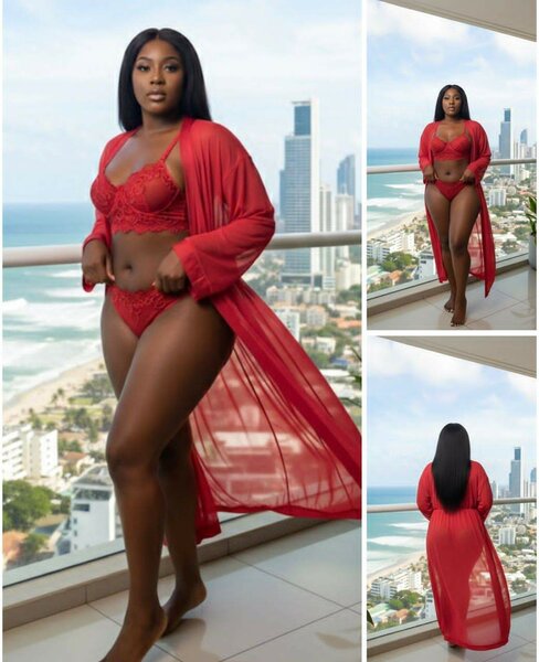 Ensemble lingerie rouge pour femme