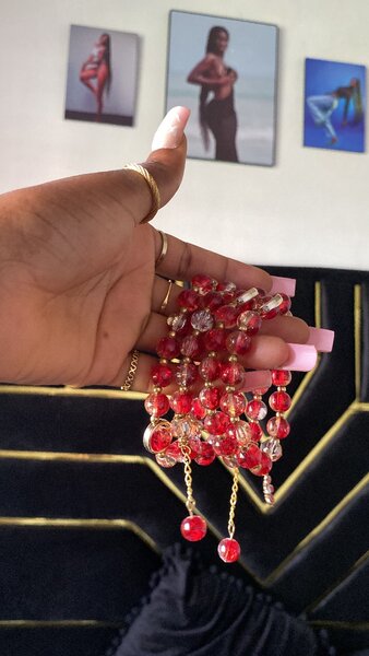 Charm beaded bracelet