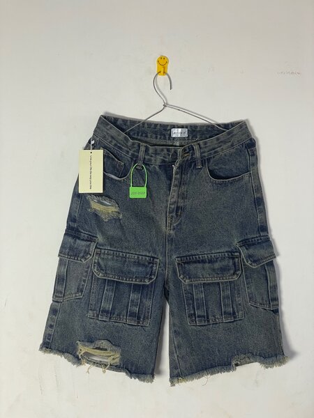Shorts cargo en denim décontracté