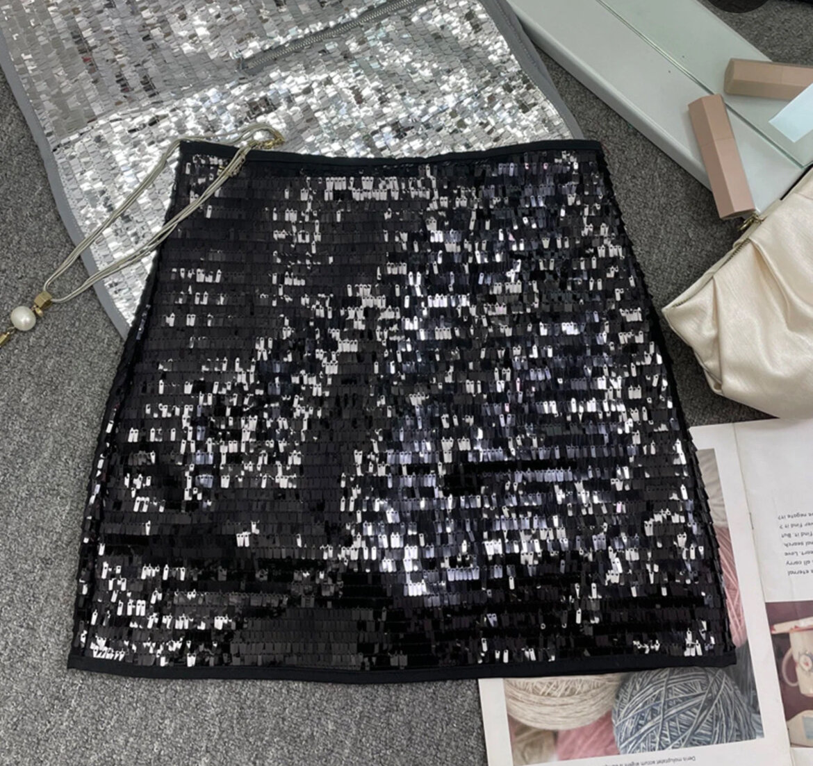 Jupe à paillettes étincelantes