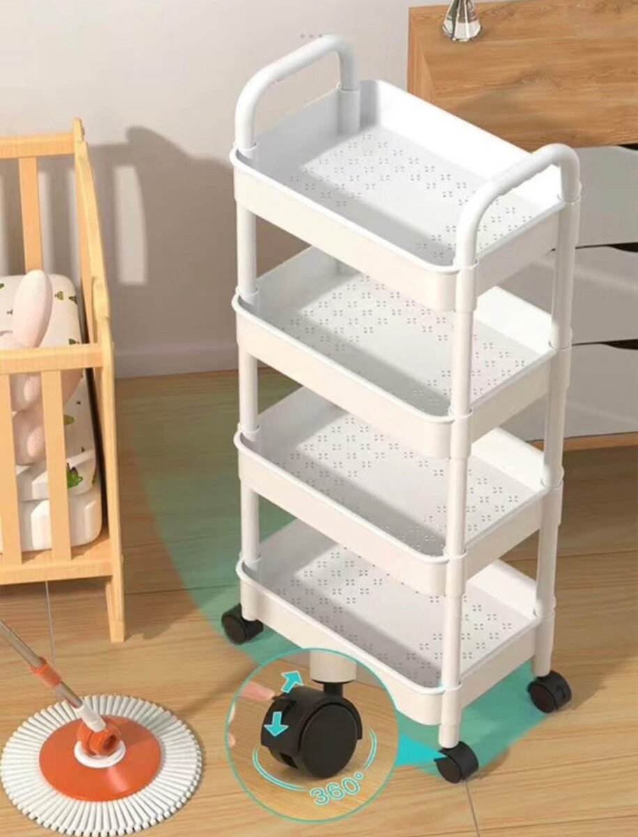 sandwich trolley four layer storage rack for kitchen