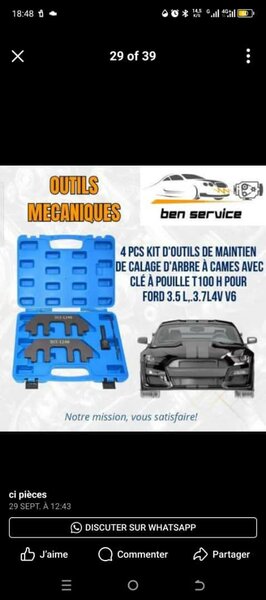 Kit Outils Calage Arbre Ford