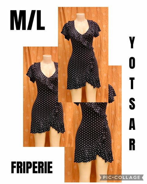 Robe à pois élégante M/L