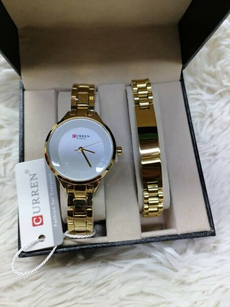 Montre femme QURREN acier doré