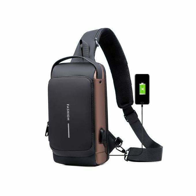 Sacoche bandoulière USB antivol