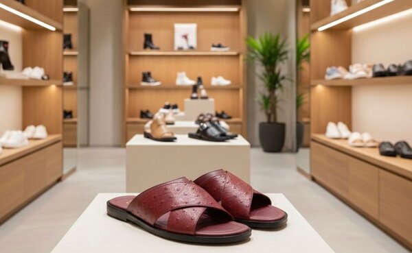 Sandales plates en cuir