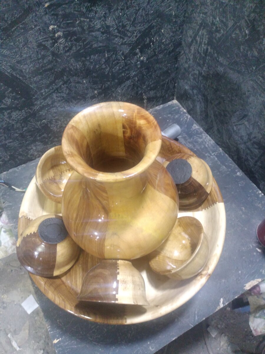 Деревянная посуда. N6. Кумысный набор.