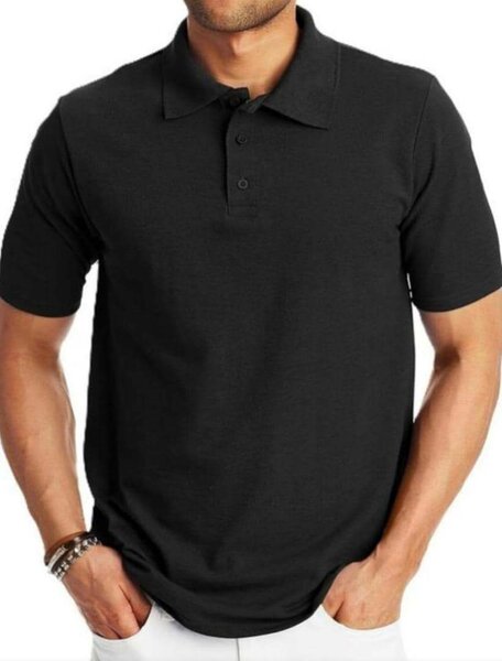 Polo noir pour hommes