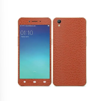 Oppo A37 Brown Common Leather Texture Mobile Skin