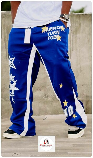 Pantalon bleu étoiles mode