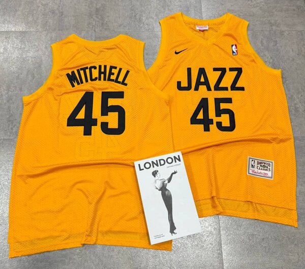 Maillot de basket-ball NBA Mitchell Jazz jaune