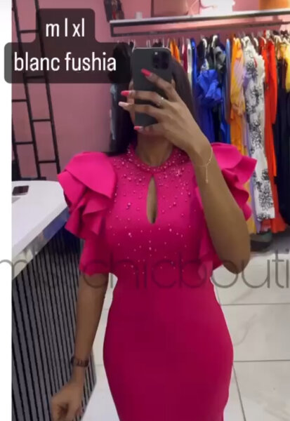 Robe fuchsia élégante
