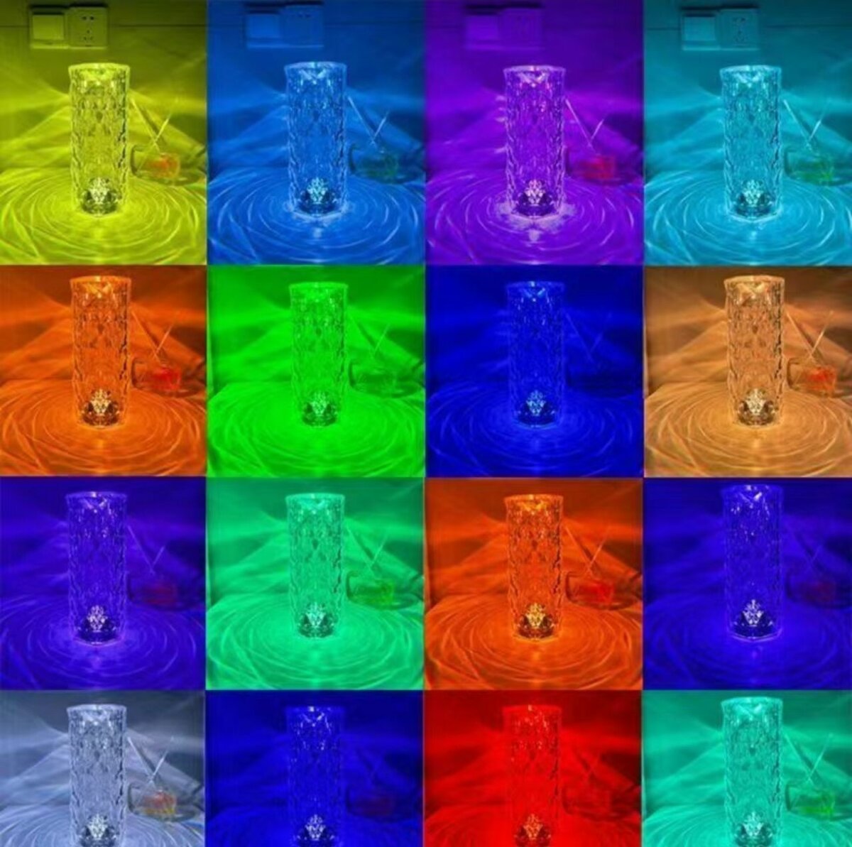 Lampe en cristal rechargable