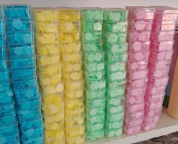 Petal paper soaps
