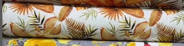 Рулон красивой узорчатой ткани Ранфорс