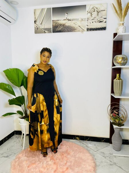 Robe longue élégante imprimée